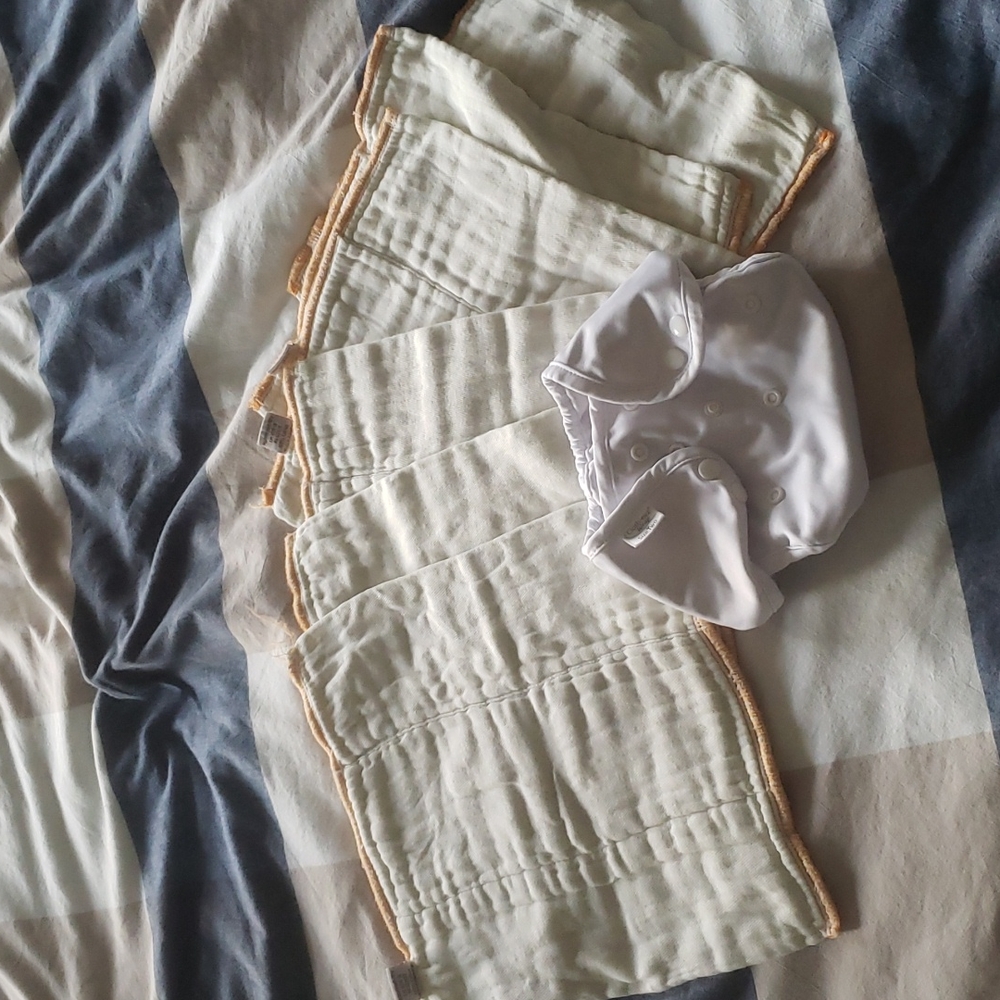 6 prefolds and 1 cover